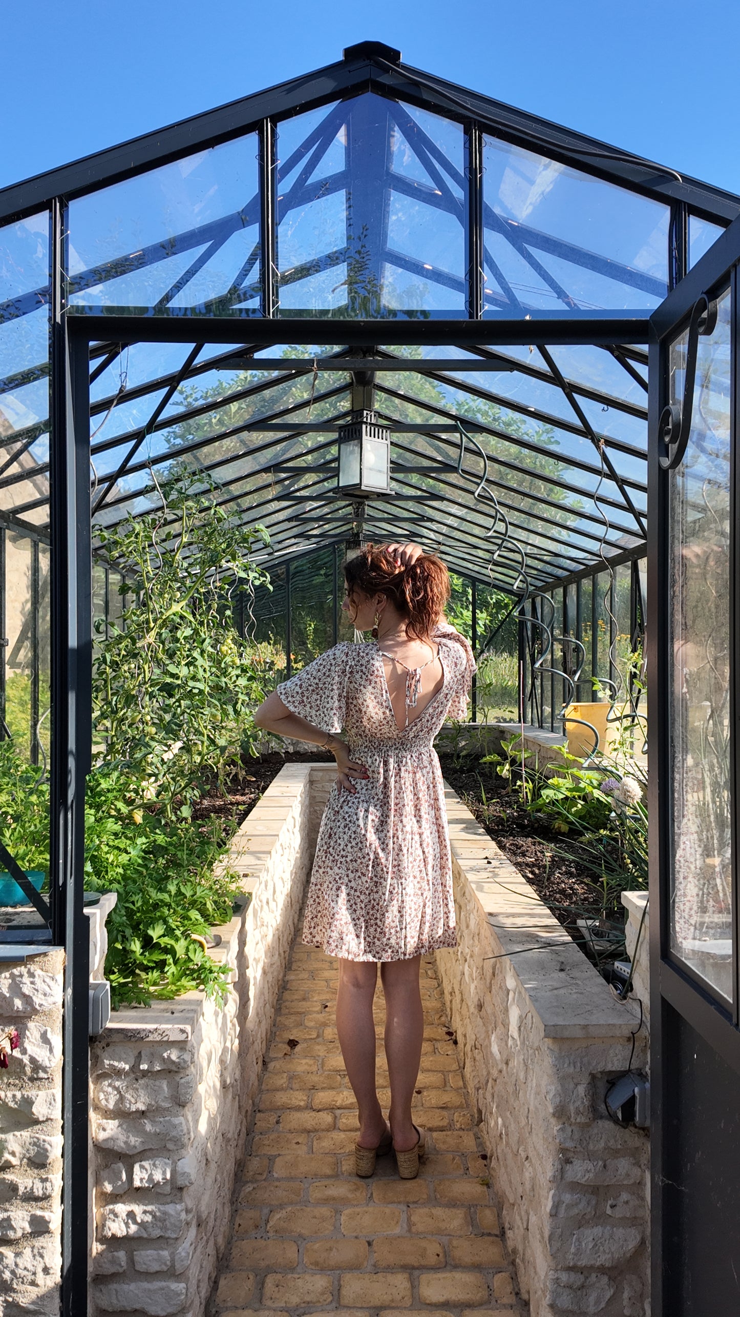 Robe Fleurie Écrue