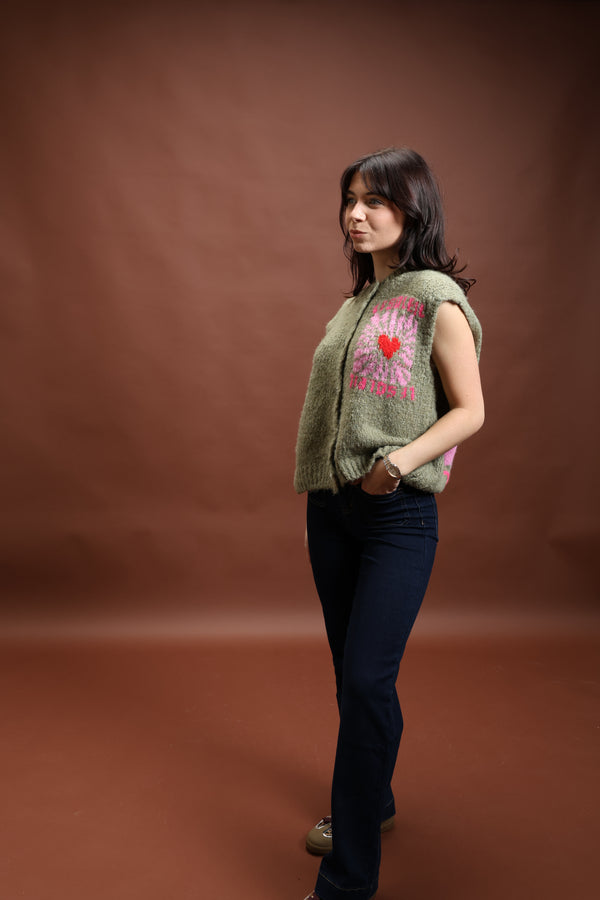 Gilet sans manche kaki - le soleil