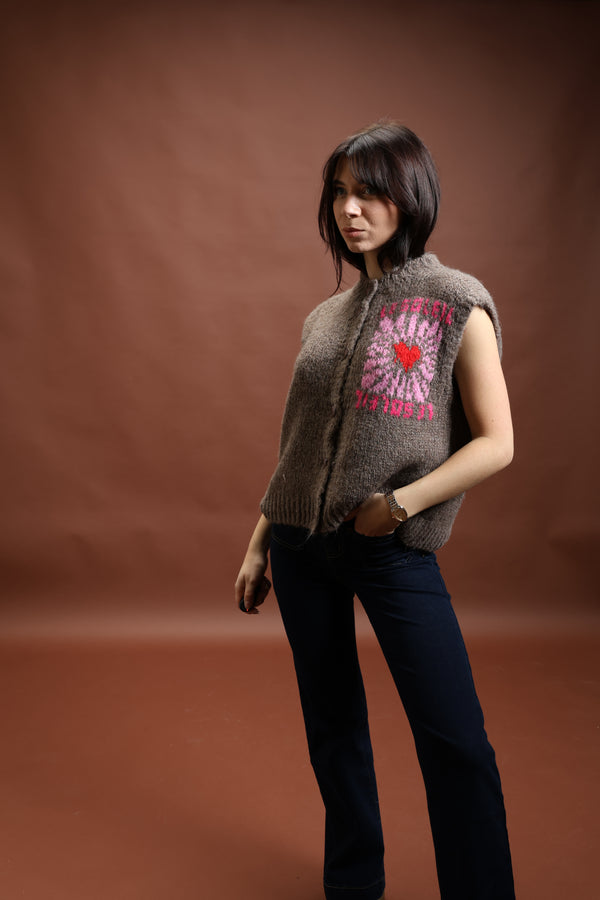 Gilet sans manche Taupe - Le Soleil