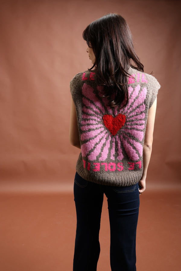 Gilet sans manche Taupe - Le Soleil