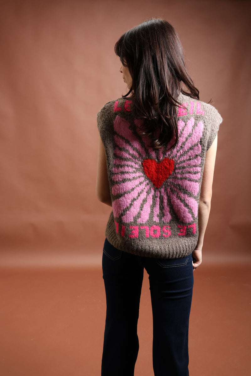 Gilet sans manche Taupe - Le Soleil