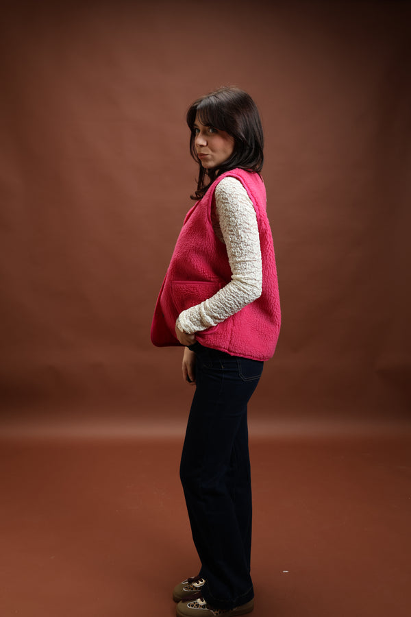 Gilet sans manche rose - Clémence