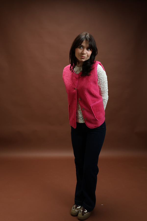 Gilet sans manche rose - Clémence