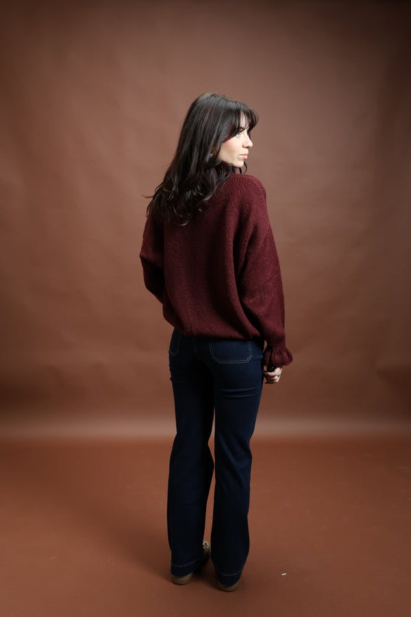 Pull en maille Bordeaux - Camille