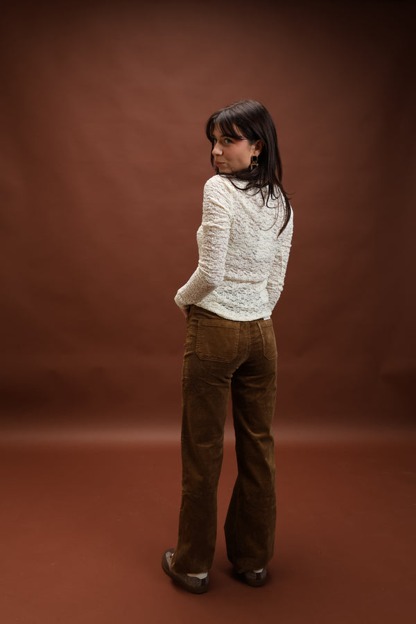 Pantalon velour camel - Julia