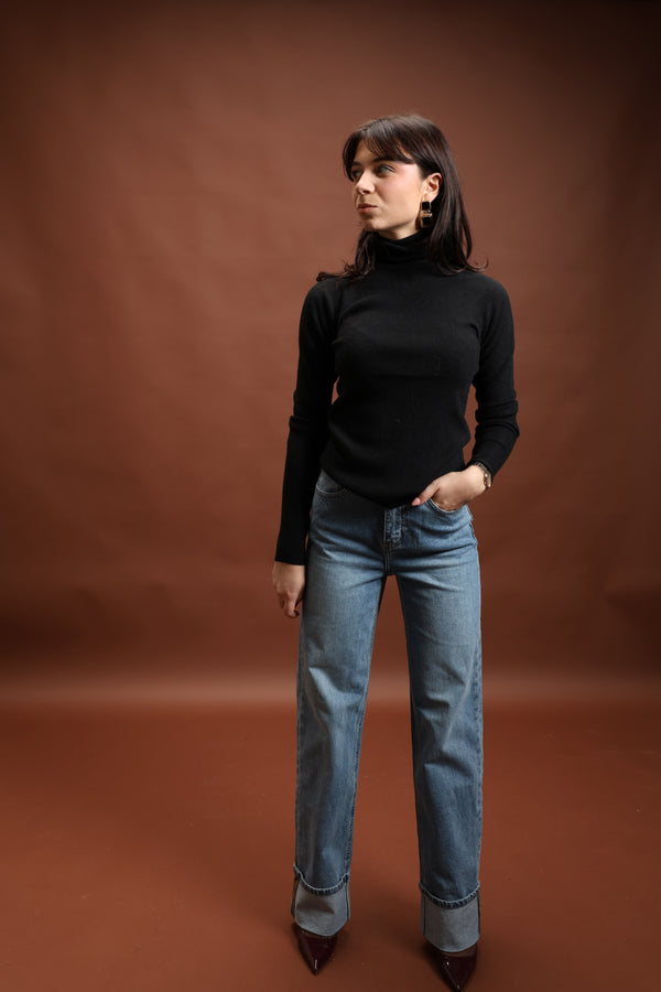 Col roulé noir - Joy