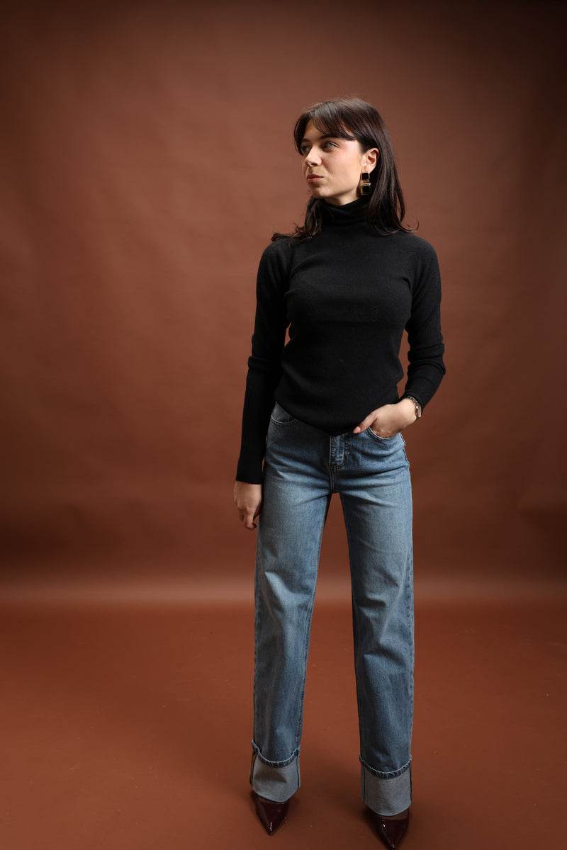 Col roulé noir - Joy