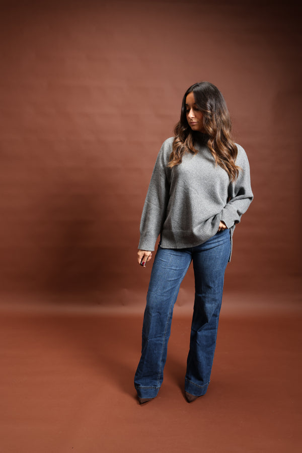 Pull en laine gris - Valentina