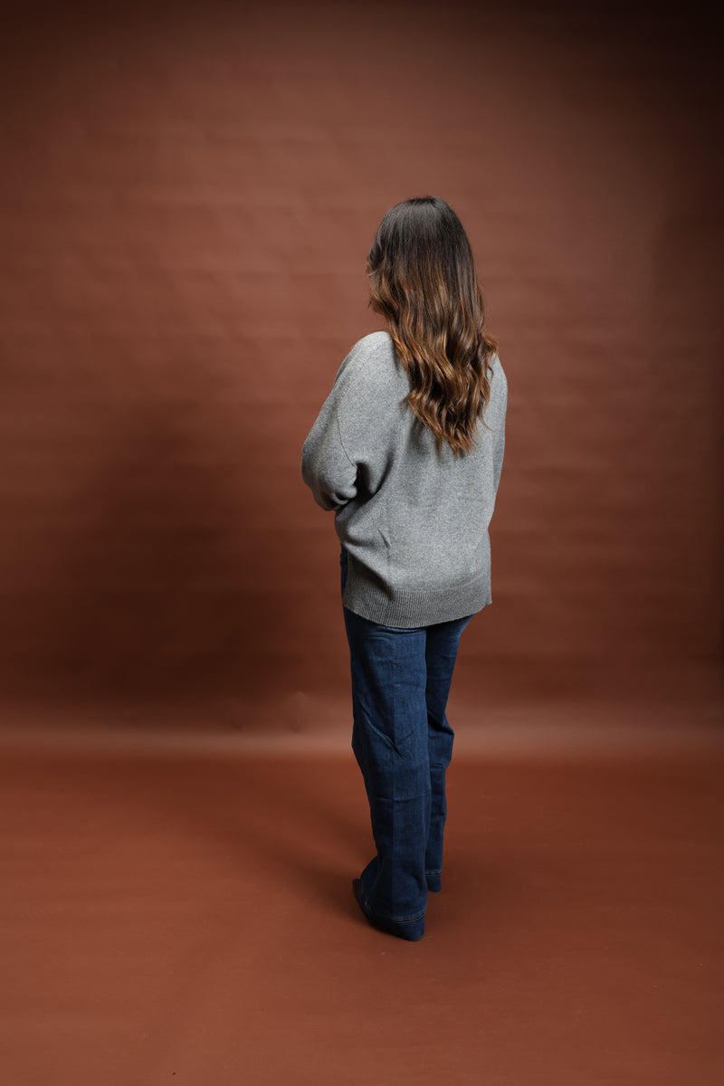 Pull en laine gris - Valentina