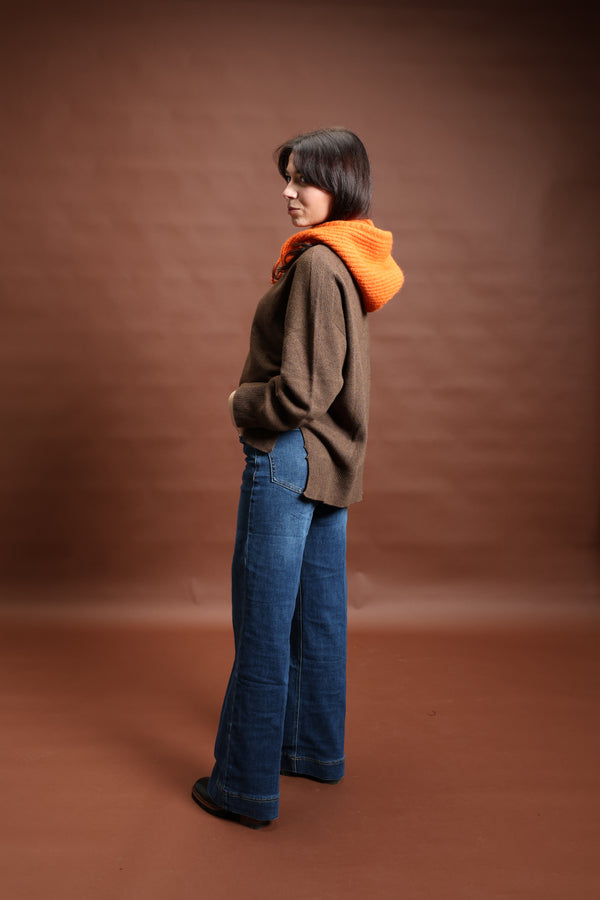 Cagoule en maille Orange - Louise