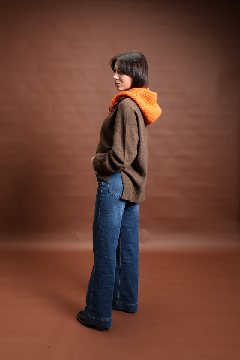 Cagoule en maille Orange - Louise