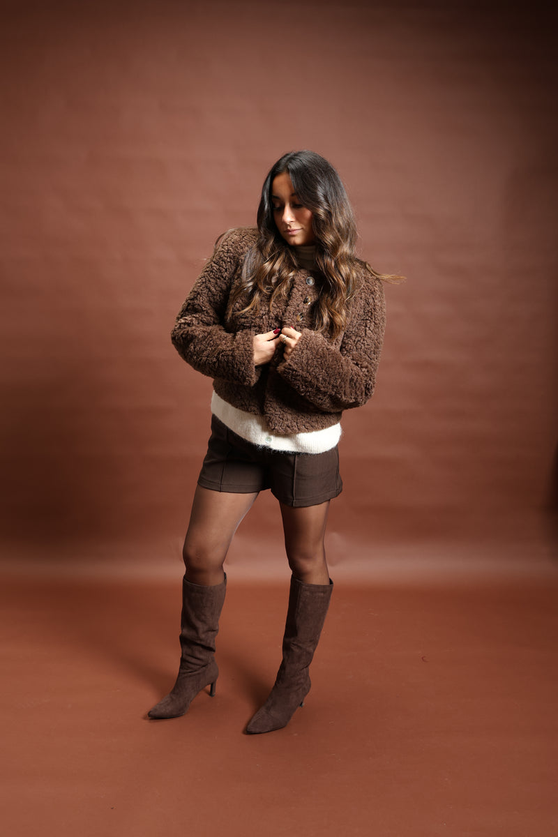 Veste moumoute avec col - Alix