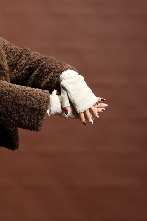 Mitaine moumoute crème - Margot