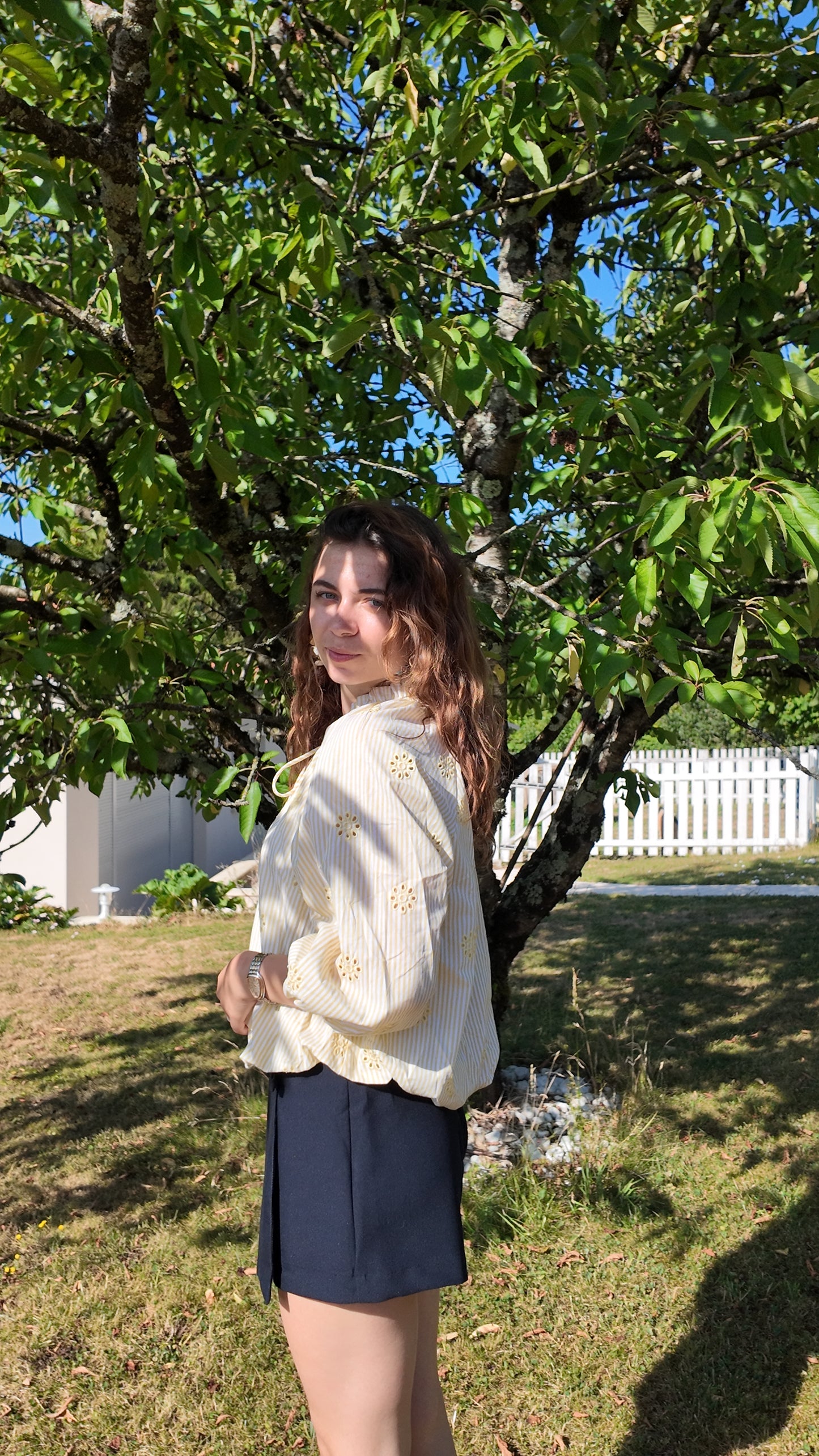 Blouse Rayée Jaune