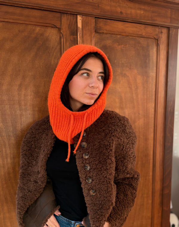 Cagoule en maille Orange - Louise