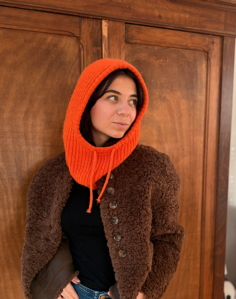 Cagoule en maille Orange - Louise