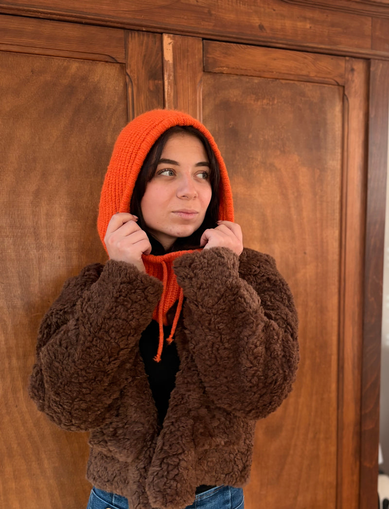 Cagoule en maille Orange - Louise